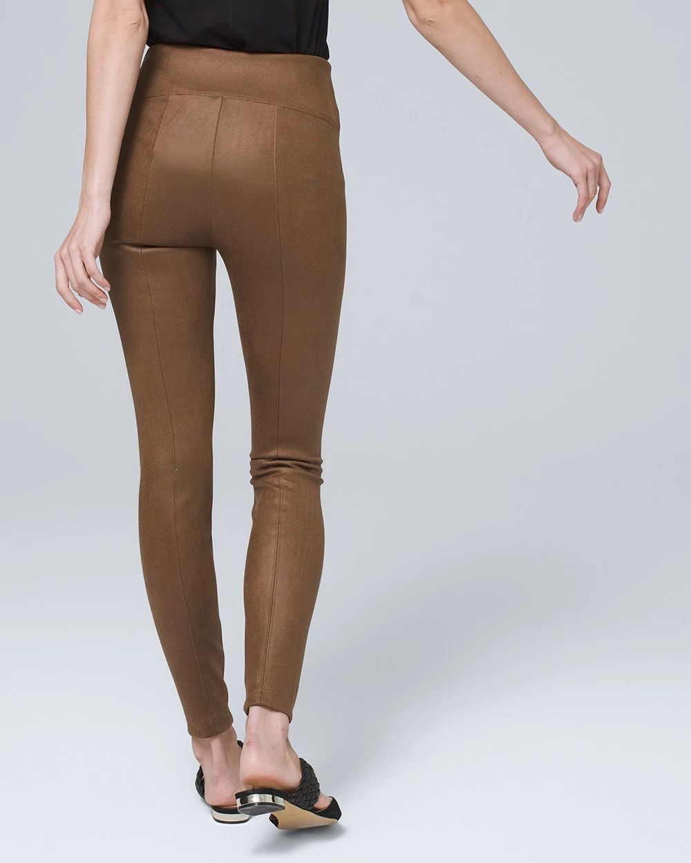 Suede leather leggings hot sale